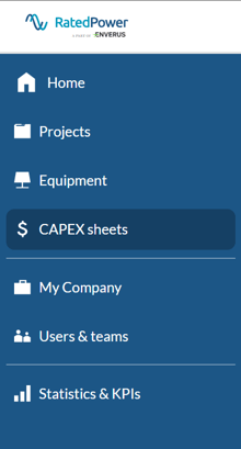Rated POwer Capex sheets no new