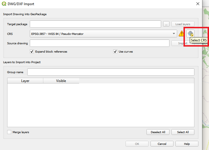 How to convert a CAD site file to KML/KMZ with QGIS